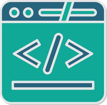 paso por paso algoritmo fluir glifo doble tono pegatina vector