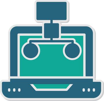 estructurado base de datos servidor glifo doble tono pegatina vector