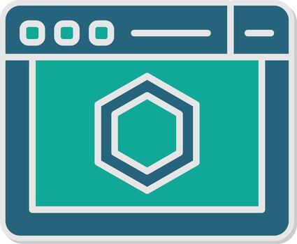 ESLint JavaScript Linter Glyph Dual Tone Sticker vector