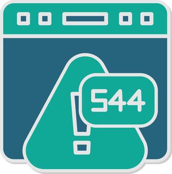 Error 544 External API Timeout Glyph Dual Tone Sticker vector