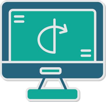 OAuth API Login Gateway Glyph Dual Tone Sticker vector