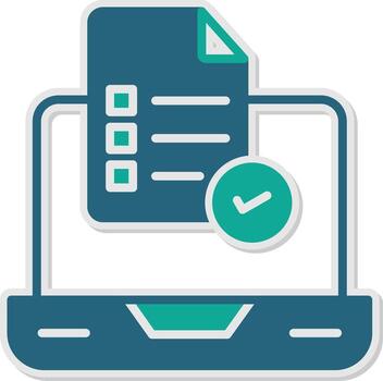 HTML Form Validation Icon Glyph Dual Tone Sticker vector