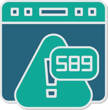 Error 589 Authentication Middleware Error Glyph Dual Tone Sticker vector
