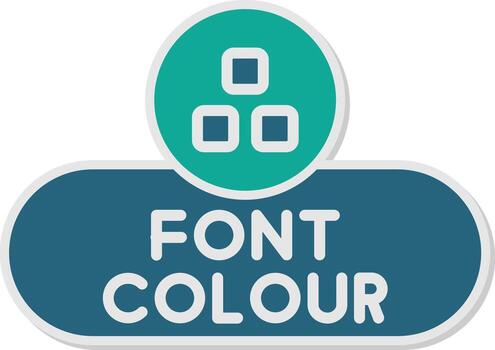 Change Font Color Button Glyph Dual Tone Sticker vector