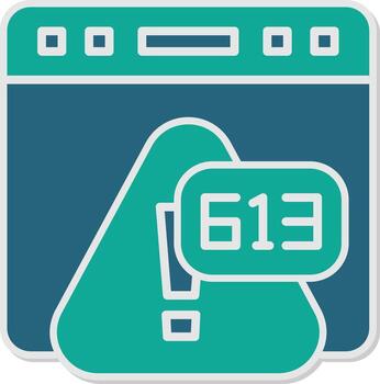 Error 613 Preview Generation Failed Glyph Dual Tone Sticker vector