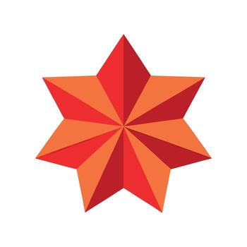 Geometric origami flower pattern repeated folded design art decorative element vector