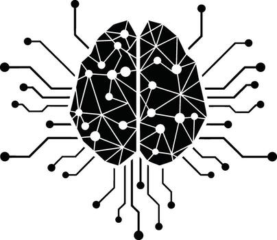 el cerebro es hecho arriba de circuito líneas y puntos vector