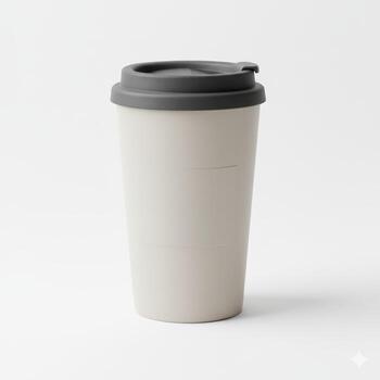 Modern travel mug with space for branding photo