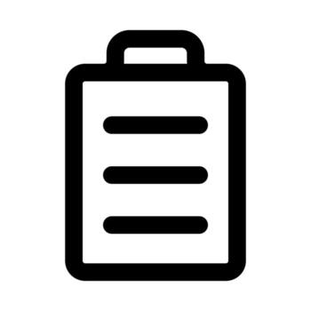 documento plano mínimo contorno icono representando archivos, informes, y moderno digital organización diseño vector