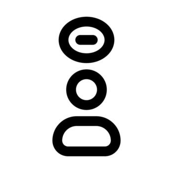 User Power flat minimal outline icon representing account control, access management, and modern digital authority design vector