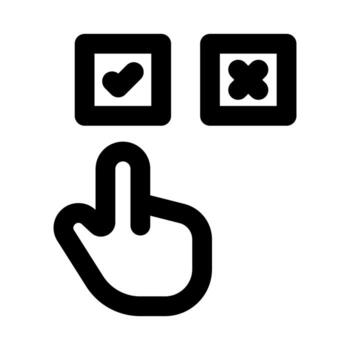 escoger íconos plano mínimo contorno icono representando selección, opciones, y moderno usuario interfaz diseño vector