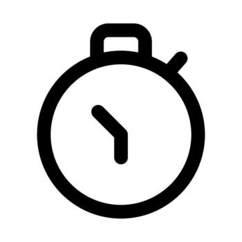 Clock outline icon representing time management, and modern digital tracking design vector