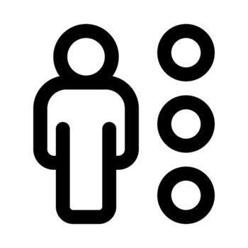 Skills flat minimal outline icon representing expertise, learning, and modern professional development design vector