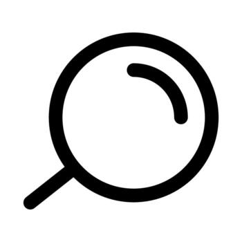 Search outline icon representing exploration, discovery, and information retrieval design vector