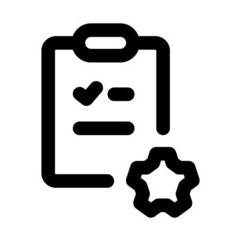 portapapeles ajuste icono en limpiar moderno contorno estilo ilustrando tarea gestión, preferencia ajustamiento, y controlar panel caracteristicas vector