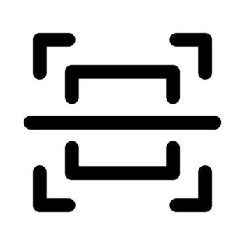 Scan QR Code, Quick Scan, Secure Scan, Scanner icon in modern flat outline style illustrating fast code reading, secure authentication, and digital verification process vector