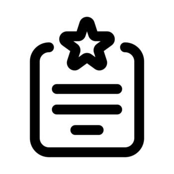 Favorite Icons icon in modern flat outline style illustrating bookmarked items, preferred selection, and highlighted content concept vector