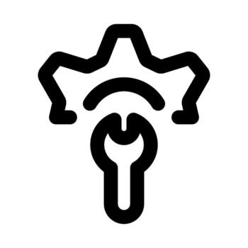 Configuration Tools icon showing settings, adjustment, and system setup concept vector