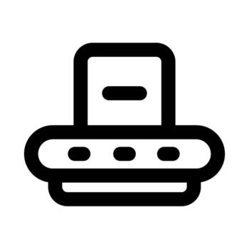 transportador icono representando automatizado material manejo, producción flujo de trabajo, y logística proceso concepto vector