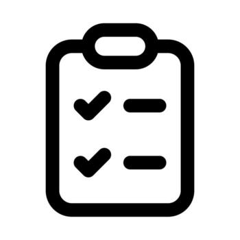 portapapeles, Lista de Verificación icono demostración tarea gestión, organización, y flujo de trabajo rastreo concepto vector