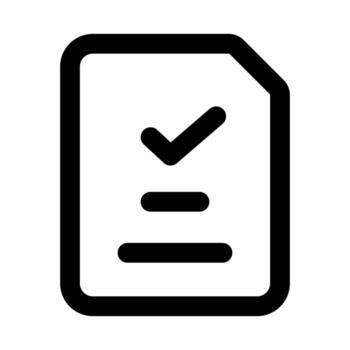 Lista de Verificación documento, aplicar lista icono demostración tarea gestión, organizado flujo de trabajo, y documento rastreo concepto vector