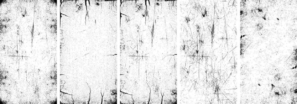 Bundle of realistic grunge textured effect. Grunge abstract damaged texture captures the essence of noise and grit vector