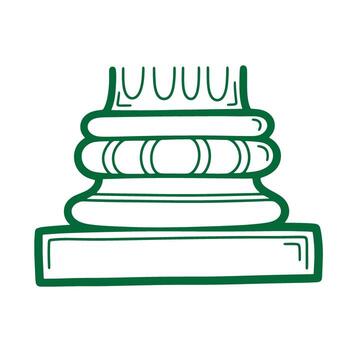 sencillo verde ilustración de un clásico columna base para diseño elementos vector