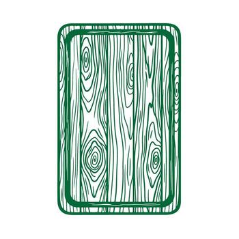 verde de madera textura dentro un redondeado rectangular marco Clásico Arte diseño elemento vector