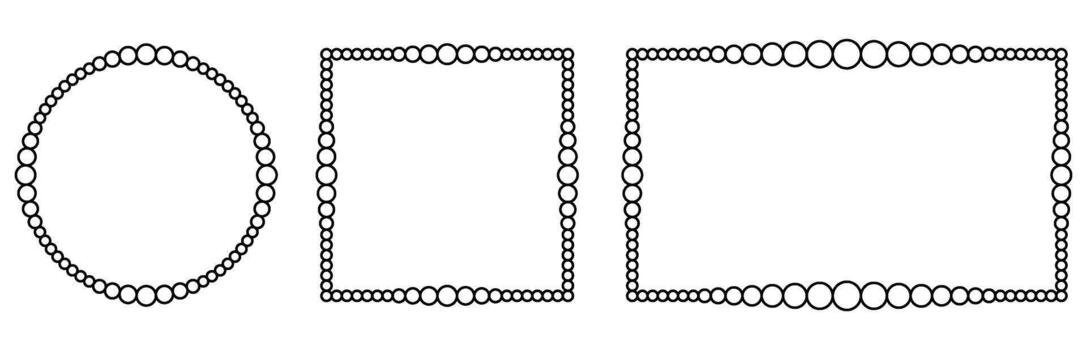 Elegant geometric frames crafted from interconnected circles in versatile design vector