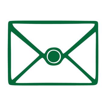 sencillo verde Arte ilustrado sobre símbolo para mensajería y comunicación conceptos vector