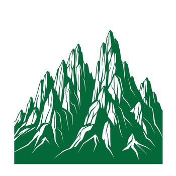 Green mountain range graphic illustration for art and design projects and decorative use vector