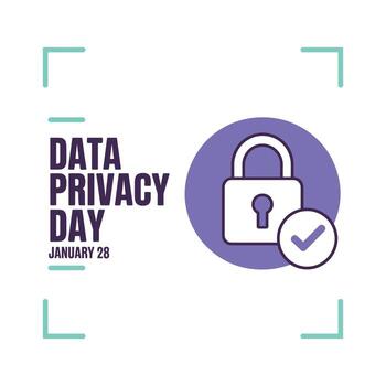 Secure Your Information on Data Privacy Day. vector