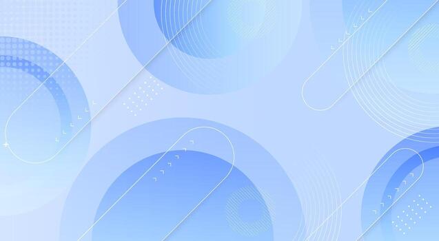 Soft blue abstract background with transparent circles and thin lines creating modern smooth texture vector