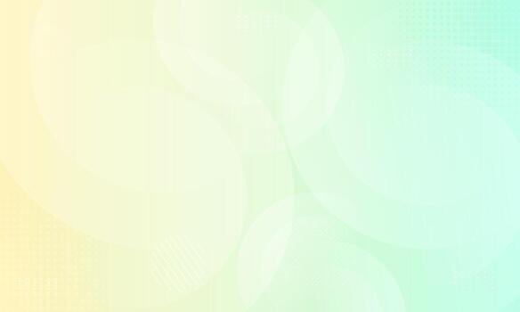 Soft yellow and mint gradient background with round shapes for a light, cheerful, and organic design style vector