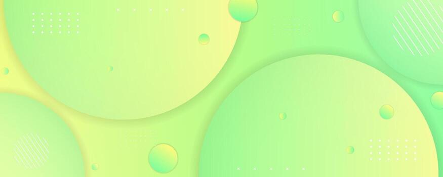 Fresh green abstract background with soft circular bubbles and gradient tones vector