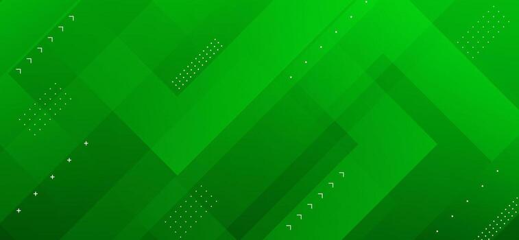 Green geometric abstract background with layered diagonal shapes vector