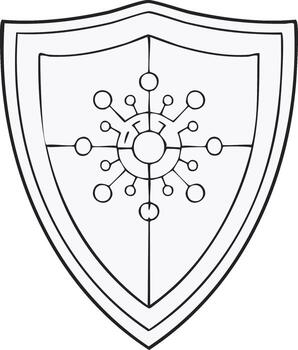 resumen proteger con red elementos. datos proteccion y ciber seguridad concepto. vector