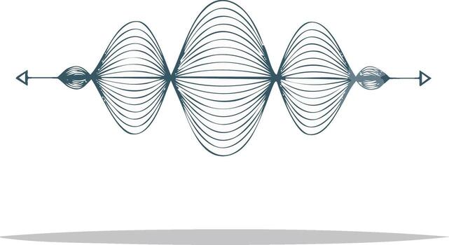 resumen forma de onda diseño con flechas visualizante dirección y amplitud para datos análisis y visual gráficos vector