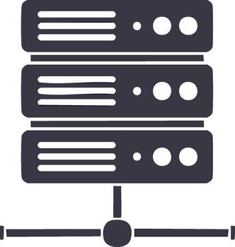 Data server and network hub digital infrastructure illustration vector