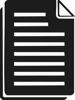 negro y blanco ilustración de documento icono con varios páginas, negocio, y información concepto. vector