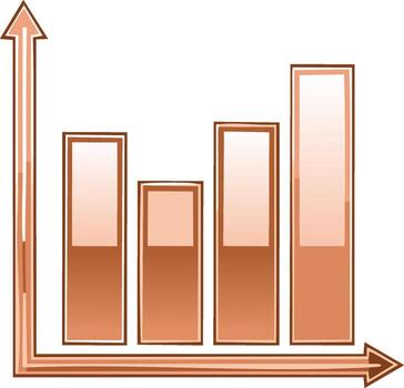 Bar Graph Depicting Upward Trend with Increase in Values Diagram Illustration vector