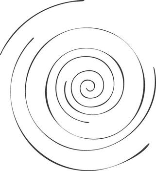 Minimalist Spiral Lines on White Background Abstract Illustration vector
