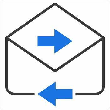 Fast Message icon concept in blue color icon vector
