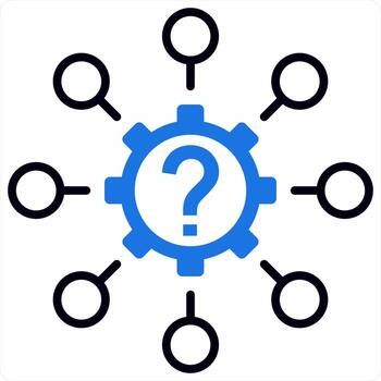 Support Network icon concept in blue color icon vector