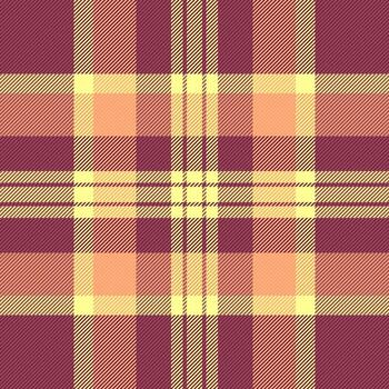 sin costura tartán modelo con granate, melocotón y amarillo tonos cálido, rústico textil diseño. ideal para antecedentes, vestir, y artesanía. versátil textura. vector