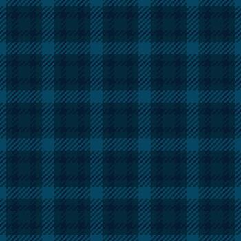 Custom fabric texture , material seamless textile pattern. Scrapbook check plaid tartan background in dark and cyan colors. vector