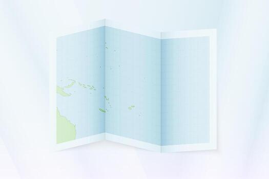 Tuvalu map, folded paper with Tuvalu map. vector