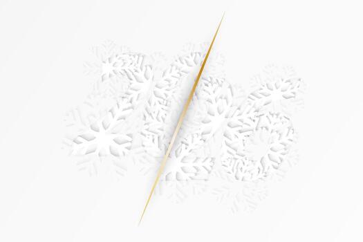 Year 2026 white abstract design with snowflakes for New Year design. vector