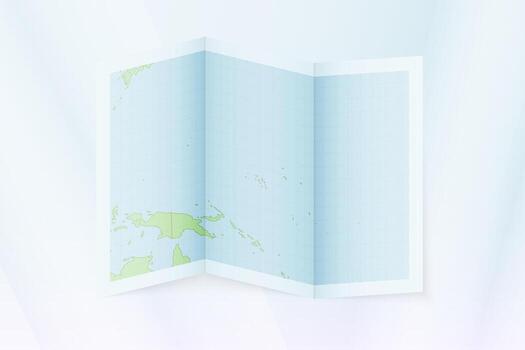 Marshall Islands map, folded paper with Marshall Islands map. vector