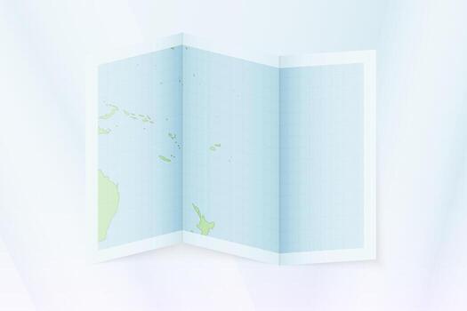 Tonga map, folded paper with Tonga map. vector